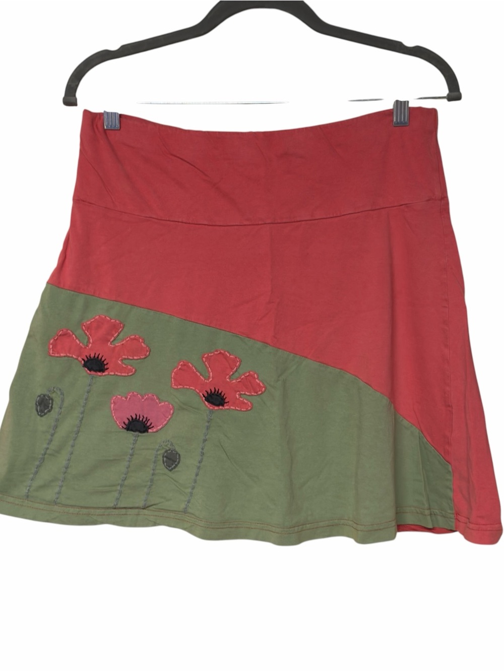 Medium Cotton Embroidered Flower Skirt, size M